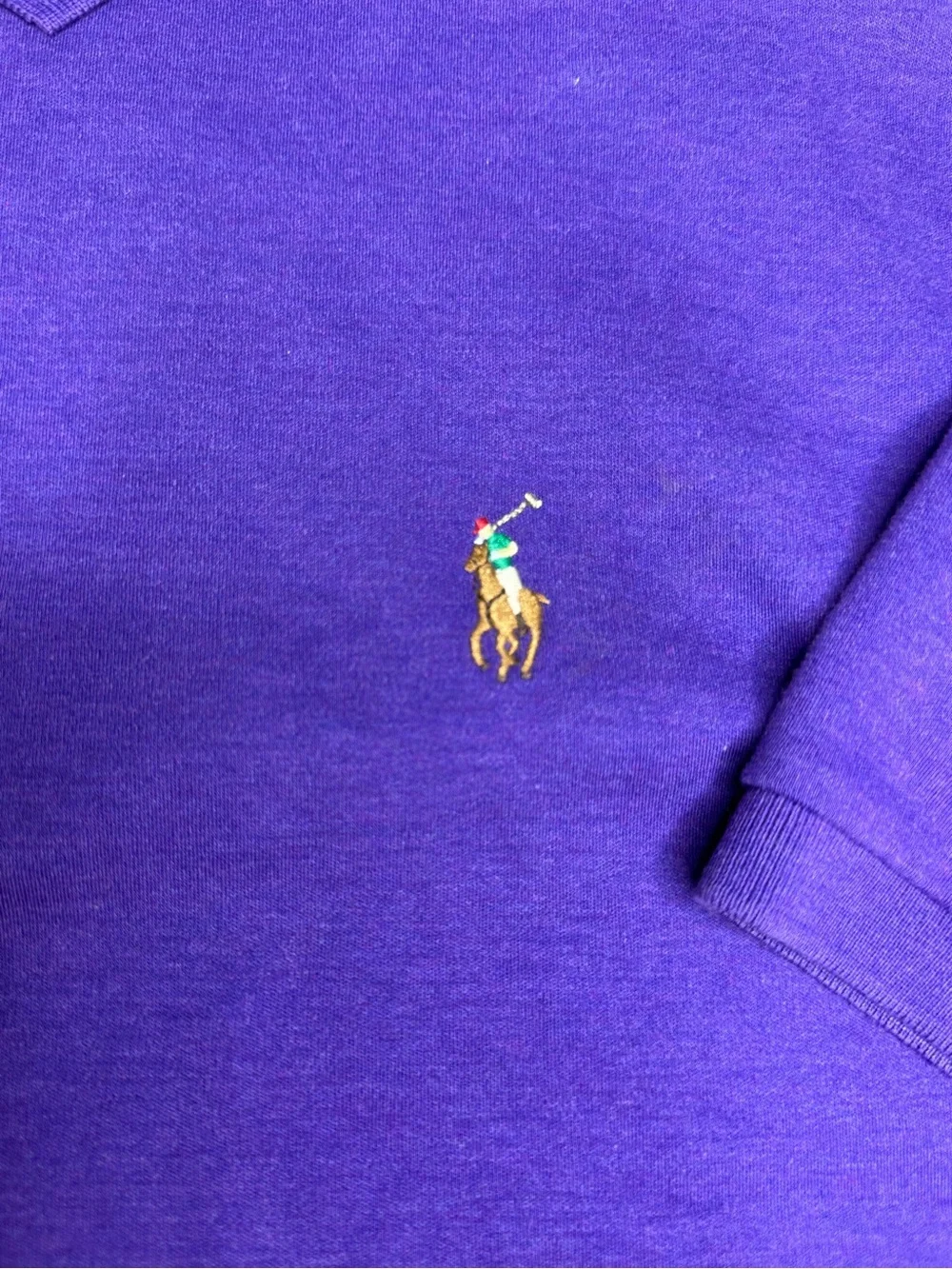 Polo Ralph Lauren Polo Shirt XL Purple Custom Slim Fit Short Sleeve - Picture 4 of 5